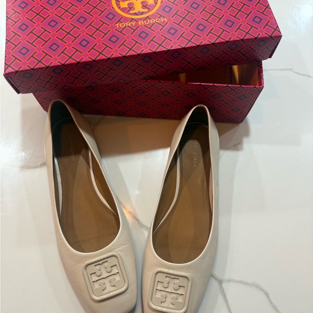 Tory Burch Cream Ballet Flats